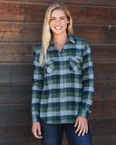Custom Weatherproof W164761 Women's Vintage Brushed Flannel Long Sleeve Shirt