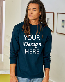 Custom Hanes 5586 Authentic Long Sleeve T-Shirt