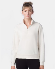 Custom Alternative 8808PF Women's Eco-Cozy Fleece Mock Neck Quarter-Zip Sweatshirt