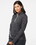 Custom Adidas A285 Women's Brushed Terry Heathered Quarter-Zip Pullover