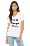 Custom Bella+Canvas 6405 Women's Relaxed Jersey V-Neck Tee