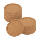 Aspire 12 Pcs Cork Coasters With Lips Absorbent Reusable Round Coasters for Home Decor Housewarming Gift Plants
