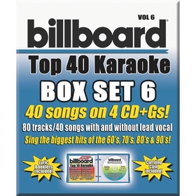 Party Tyme Karaoke CD+G Billboards Top 40 Box Set 6