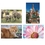Thera-Jigstick Puzzle Set 4: Tabby Cat, Elephants, Moscow Temple, and Pink Daisy, Price/Set of 4