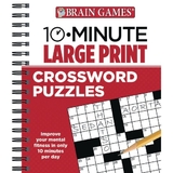 Brain Games 10 Minute Large Print Crossword Puzzles Book