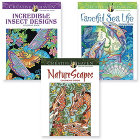 Creative Haven&#174; Nature Coloring Book (Set of 3)