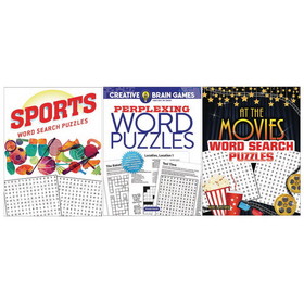 Dover Publications 20018 Word Search and Word Puzzle Books 3-Pack (Pack of 3)