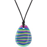 Chewigem Chewable Necklace Sensory Chew for Anxiety Reduction - Rainbow Pendant