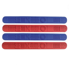 S&S Worldwide Sensory Silicone Rubber Textured Fidget Slap Bracelets (Set of 4)