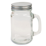 S&S Worldwide Glass Mason Jar with Handle & Lid, 16 oz. (Pack of 12)
