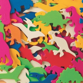 Color Splash! Foam Shapes with Adhesive - Dinosaurs