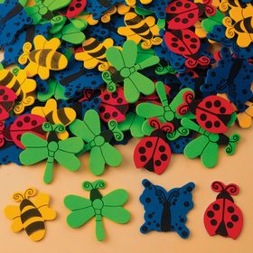 Color Splash! Foam Shapes w/ Adhesive - Bugs and Butterflies