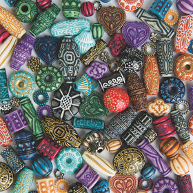 S&S Worldwide Old World Moroccan Style Beads 1-lb Bag