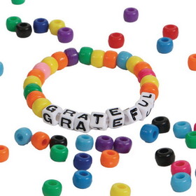 S&S Worldwide BE1416 "Grateful" Stretch Bracelet Easy Pack - Makes 24