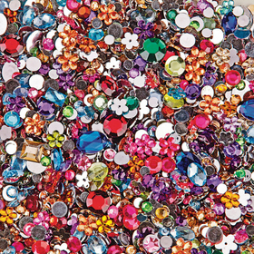 S&S Worldwide Faceted Acrylic Gemstones, 1/2 lb.