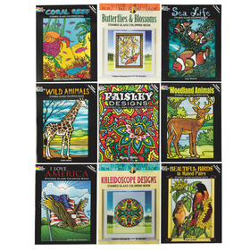 S&S Worldwide Stained Glass Coloring Book Assortment