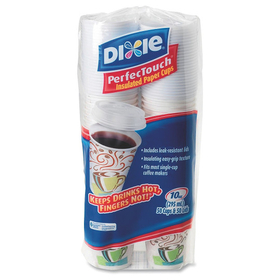 Dixie PerfecTouch Hot Cups With Lid, 10 oz.