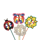 S&S Worldwide Butterfly, Flower and Ladybug Pinwheels Craft Kit