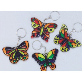 S&S Worldwide Butterfly Sun Catcher Key Chain Craft Kit