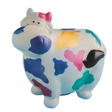 Color-Me Ceramic Bisque Cow Banks