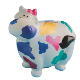 Color-Me Ceramic Bisque Cow Banks