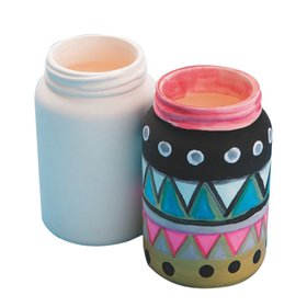 Color-Me Ceramic Bisque Mason Jar