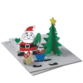 Color Me Cardboard Santa And Tree (Pack of 48)