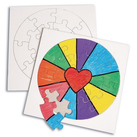 Color-Me&#153; Round Puzzles (Pack of 24)