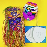 Color-Me Blank Cardboard Face Masks