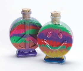 S&S Worldwide Smile and Peace Sand Art Bottle Assortment