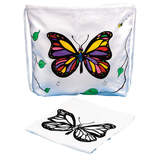 S&S Worldwide Drawstring Bag with Velvet Art Butterfly