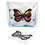 S&S Worldwide Drawstring Bag with Velvet Art Butterfly, Price/12 /Pack