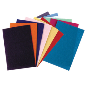 Pacon Assorted Color Felt Sheet Pack, 9" x 12"