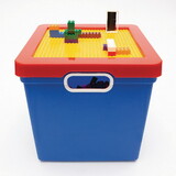 Romanoff Building Brick Storage Cube Bin with Building Plate Lid