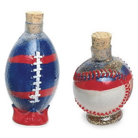 S&S Worldwide Baseball and Football Sand Art Bottle Assortment