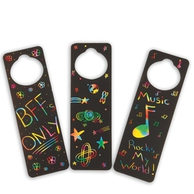 S&S Worldwide Scratch Door Hangers Craft Kit