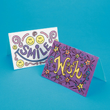 S&S Worldwide Good Vibes Velvet Art Cards Craft Kit