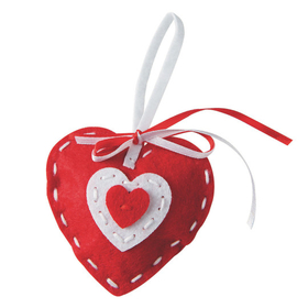 S&S Worldwide Stitched Heart Ornament Craft Kit