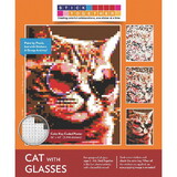 Stick Together Collaborative Sticker Mosaic, Cat with Glasses