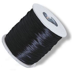 S&S Worldwide Black Rattail Silk Cord 144yd