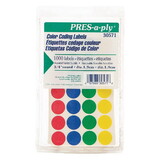 Multicolor Dot Stickers, 3/4", 1000Pk