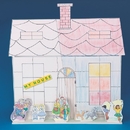 S&S Worldwide Building Facade Play Set, 3 Houses, 15 Characters