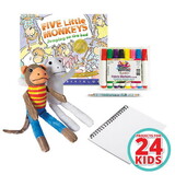 Creative Reads Book & Activity Kit For 24 Students - Five Little Monkeys Jumping on the Bed