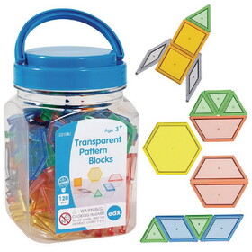 Edx Education Transparent Pattern Blocks (Set of 120)