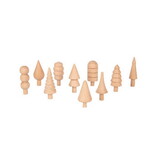 LEARNING ADVANTAGE Woodland Trees Set, Wood Figures for Imaginative Play (Set of 10)