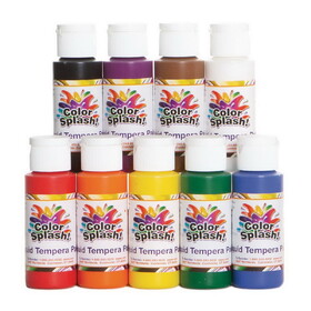 Color Splash Color Splash! Tempera Paint Assortment, 2-oz. (Set of 9)