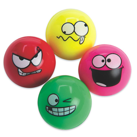 S&S Worldwide Funny Face High Bounce Balls Pack