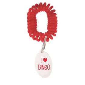 Advanced Healthcare Coil Bracelet with "I Love Bingo" Keytag