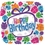 17" Happy Birthday Mylar Balloons, Dancing Present, Price/each