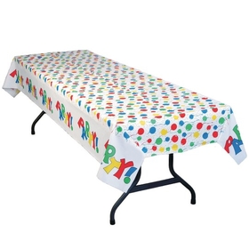 Table-Mate Table Mate 54" x 108" Party Balloon Plastic Table Cover Value Pack